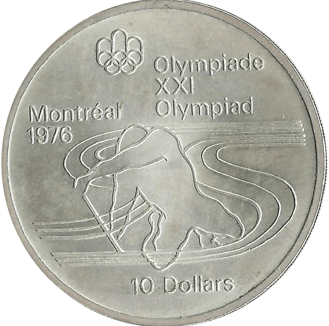 Moneda Canadá 10 Dolares Plata Monedas Olimpiadas Montreal 99,99 g