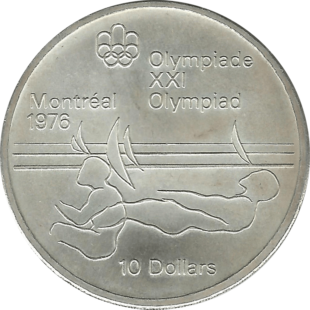 Moneda Canadá 10 Dolares Plata Monedas Olimpiadas Montreal 99,99 g