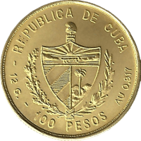 Moneda Cuba 100 Pesos Plata 1979 Cumbre no alineados 11,98 g