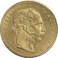 Moneda Hungría 20 Francos/8 Florines Oro 1881 6,45 g