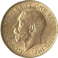 Moneda Reino Unido Medio Soberano Oro 1912 3,99 g