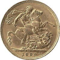 Moneda Reino Unido Soberano Oro 1909 7,97 g