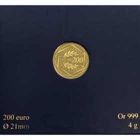 Moneda Francia 200 Euros Oro 2012 4 g