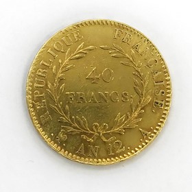 Moneda Francia 40 Francs Oro 1812 12,91 g