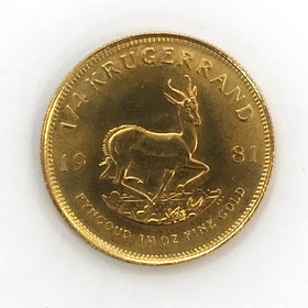 Moneda Sudáfrica Krugerrand Oro 1981 1/4 oz