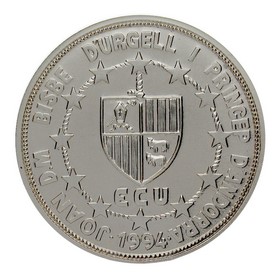 Moneda Andorra 50 Diners Oro y Plata 1993 159,02 g