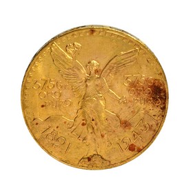 Moneda México 50 Pesos Oro 1943 41,59 g