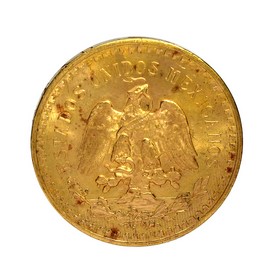 Moneda México 50 Pesos Oro 1943 41,59 g