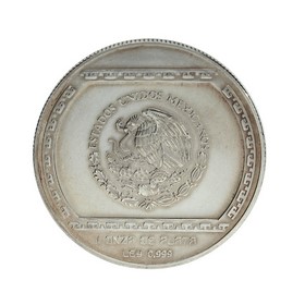 Moneda México 5 Pesos Nuevos Bajorelieve de El Tajín Plata 1993 1 oz