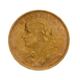 Moneda Suiza 20 Francos Oro 1935 6,44 g