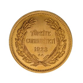 Moneda Turquía 250 Kurush Oro 1923 Ankara 44 17,95 g