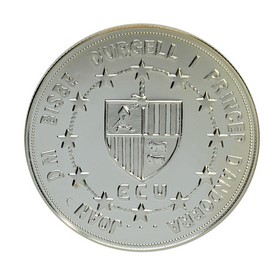Moneda Andorra 10 Diners Plata 1991 31,55 g