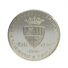 Moneda Andorra 10 Diners Plata 1996 31,53 g