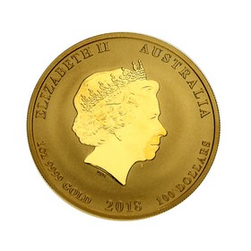 Moneda Australia 100 Dollars Año del Perro Oro 2018 1 oz