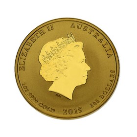 Moneda Australia 100 Dollars Año del Cerdo Oro 2019 1 oz