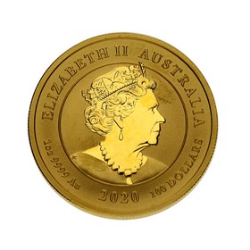 Moneda Australia 100 Dollars Año Doble Dragón Oro 2020 1 oz