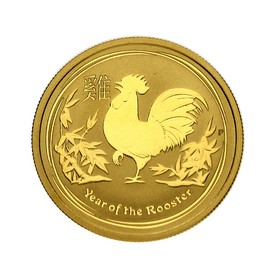 Moneda Australia 50 Dollars Año del Gallo Oro 2017 1/2 oz
