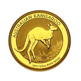 Moneda Australia 50 Dollars Canguro Oro 2017 1/2 oz