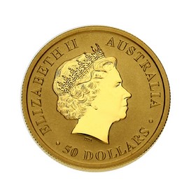 Moneda Australia 50 Dollars Canguro Oro 2017 1/2 oz
