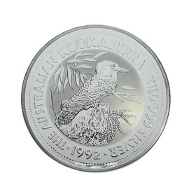 Moneda Australia 30 Dollars Kookaburra Plata 1992 1 Kg