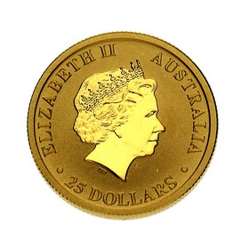 Moneda Australia 25 Dollars Canguro Oro 2017 1/4 oz
