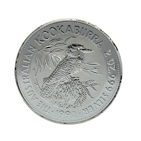 Moneda Australia 2 Dollars Kookaburra Plata 1992 2 oz