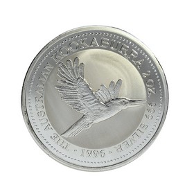Moneda Australia 2 Dollars Kookaburra Plata 1996 2 oz