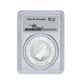 Moneda Australia 1 Dollars Wedge Tailed Eagle Plata 2014 PCGS GEM BU 1 oz