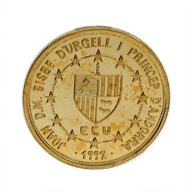 Moneda Andorra 25 Diners Oro 1992 7,76 g