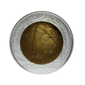 Moneda Austria 25 Euros Satellitennavigation Plata y Niobio 2006 16,15 g