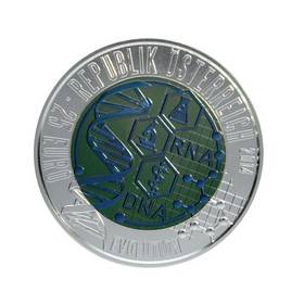 Moneda Austria 25 Euros Evolution Plata y Niobio 2014 15,50 g