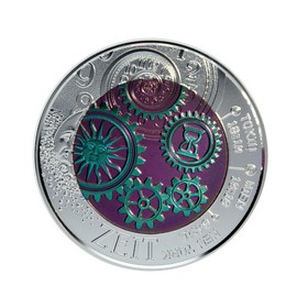 Moneda Austria 25 Euros Die Zeit Plata y Niobio 2016 15,50 g