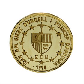 Moneda Andorra 25 Diners Oro 1994 7,78 g