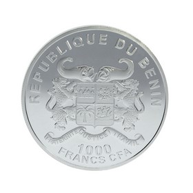 Moneda Benin 1000 Francos Plata 2015 1 oz