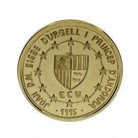Moneda Andorra 25 Diners Oro 1995 7,78 g