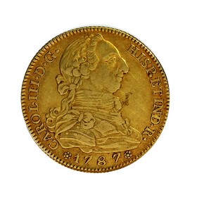 Moneda 4 Escudos Oro 1787 Madrid DV 13,45 g