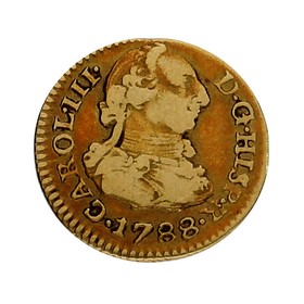 Moneda 1/2 Escudo Oro 1788 Sevilla JC 1,71 g