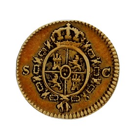 Moneda 1/2 Escudo Oro 1788 Sevilla JC 1,71 g
