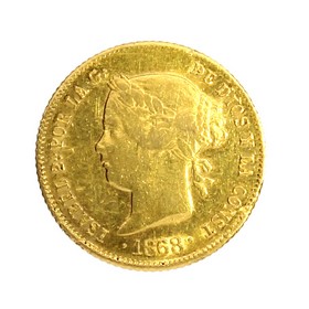 Moneda 4 Pesos Oro 1868 Manila 6,72 g