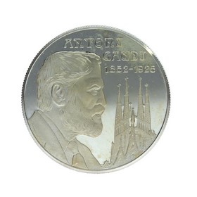 Moneda 25 Ecus Gaudi Plata 1994 Cataluña 25 g