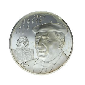 Moneda 25 Ecus Josep Pla Plata 1994 Cataluña 25 g
