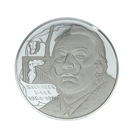 Moneda 25 Ecus Salvador Dali Plata 1995 Cataluña 25 g