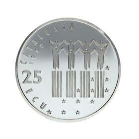 Moneda 25 Ecus Salvador Dali Plata 1995 Cataluña 25 g