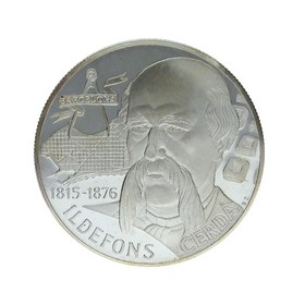 Moneda 25 Ecus Idelfons Plata 1997 Cataluña 25 g