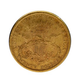 Moneda Estados Unidos 20 Dollars Oro 1882 33,40 g