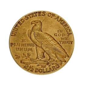 Moneda Estados Unidos 2 1/2 Dollars Oro 1914 4,18 g