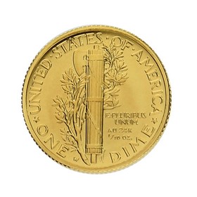 Moneda Estados Unidos Dime Oro 2016 1/10 oz