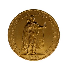 Moneda Hungría 100 Coronas Oro 1908 33,92 g