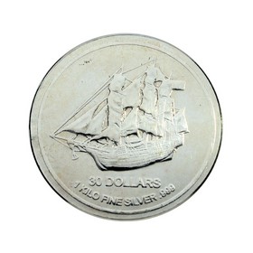 Lote 5 Monedas de Plata de 1 Kilo 30 Dollars
