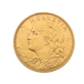 Moneda Suiza 10 Francos Oro 1914 3,21 g